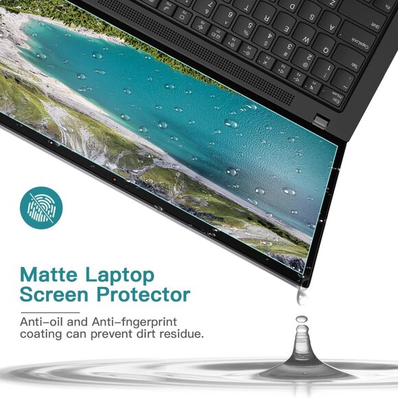 2 Pcs 13.3 Inch Anti Blue Light Screen Protector, Reduce Eye Strain Matte Anti G - Picture 5 of 7